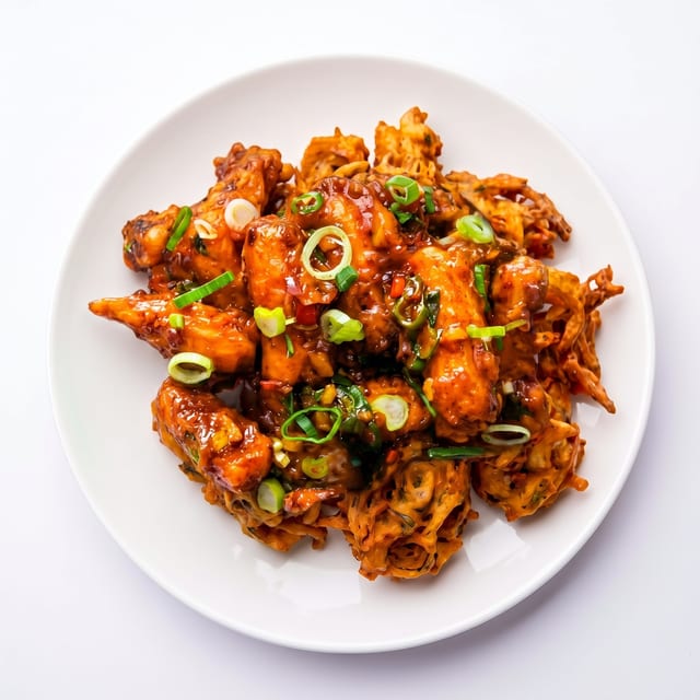 Baby corn manchurian.